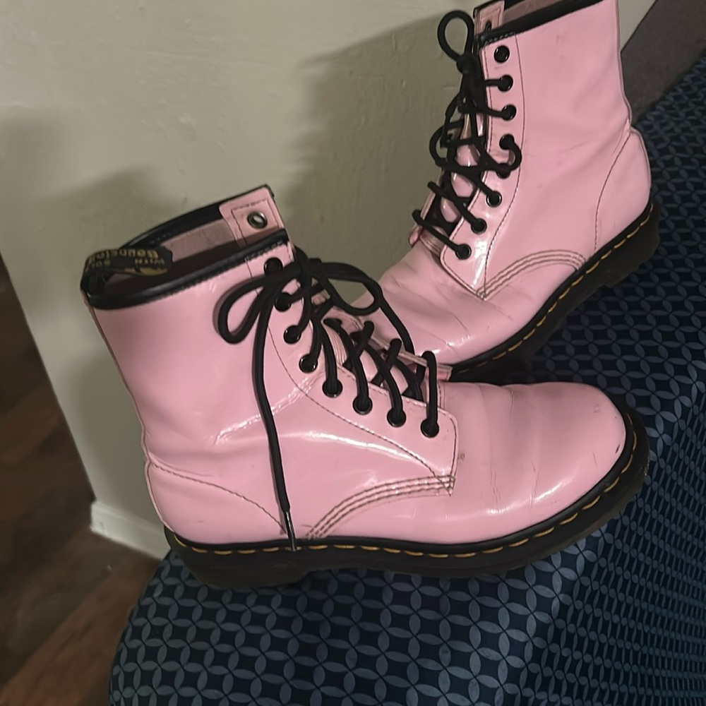 Dr.Marten’s Pink patent leather boots